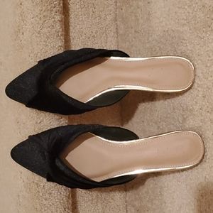 LOFT black velvet mules size 8.5M